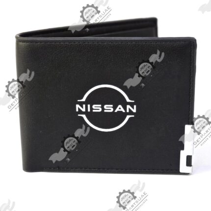 Nissan Black leather Short Wallet